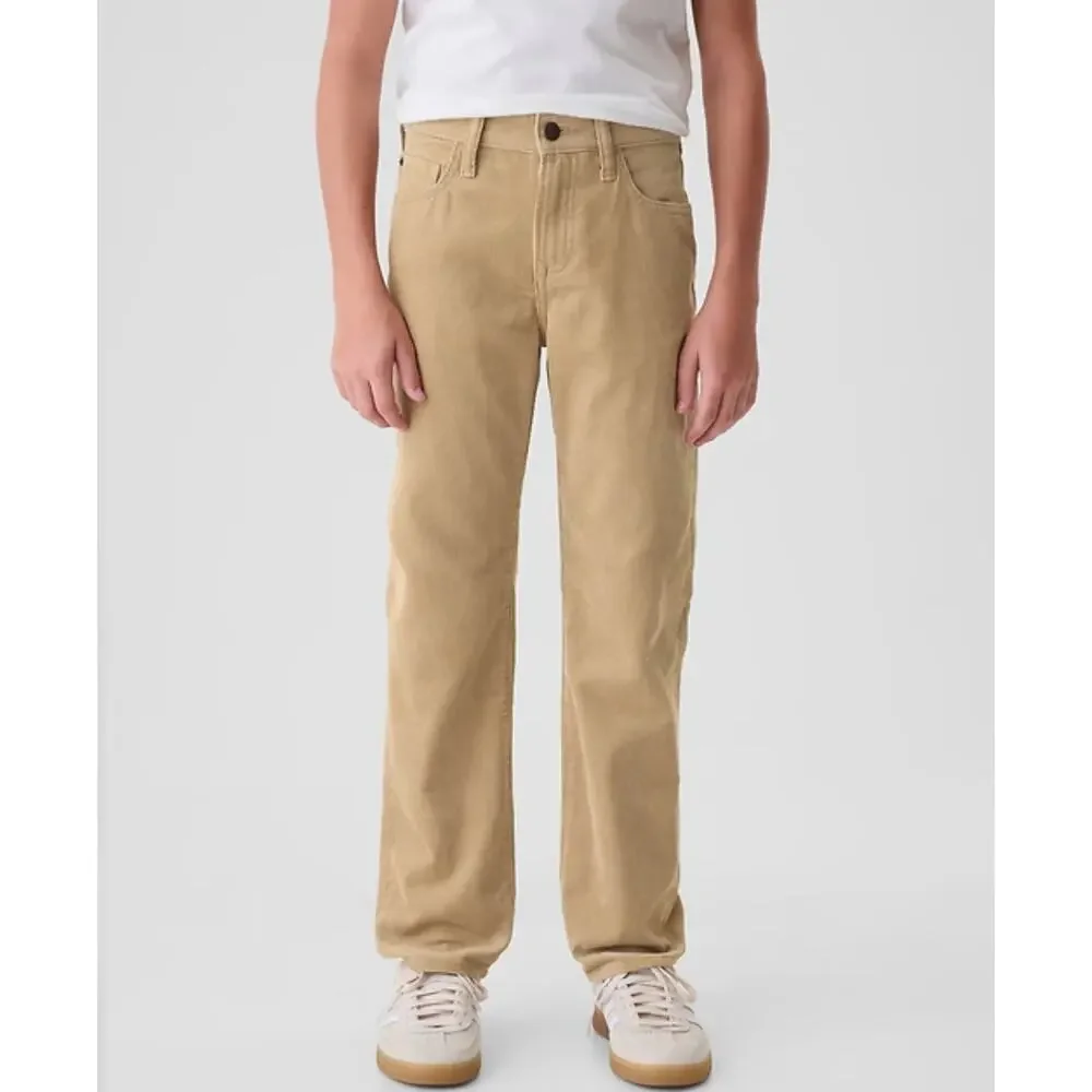 NWT Gap Tan Khaki Corduroy Jeans Pants 90s Original Straight Boys 12